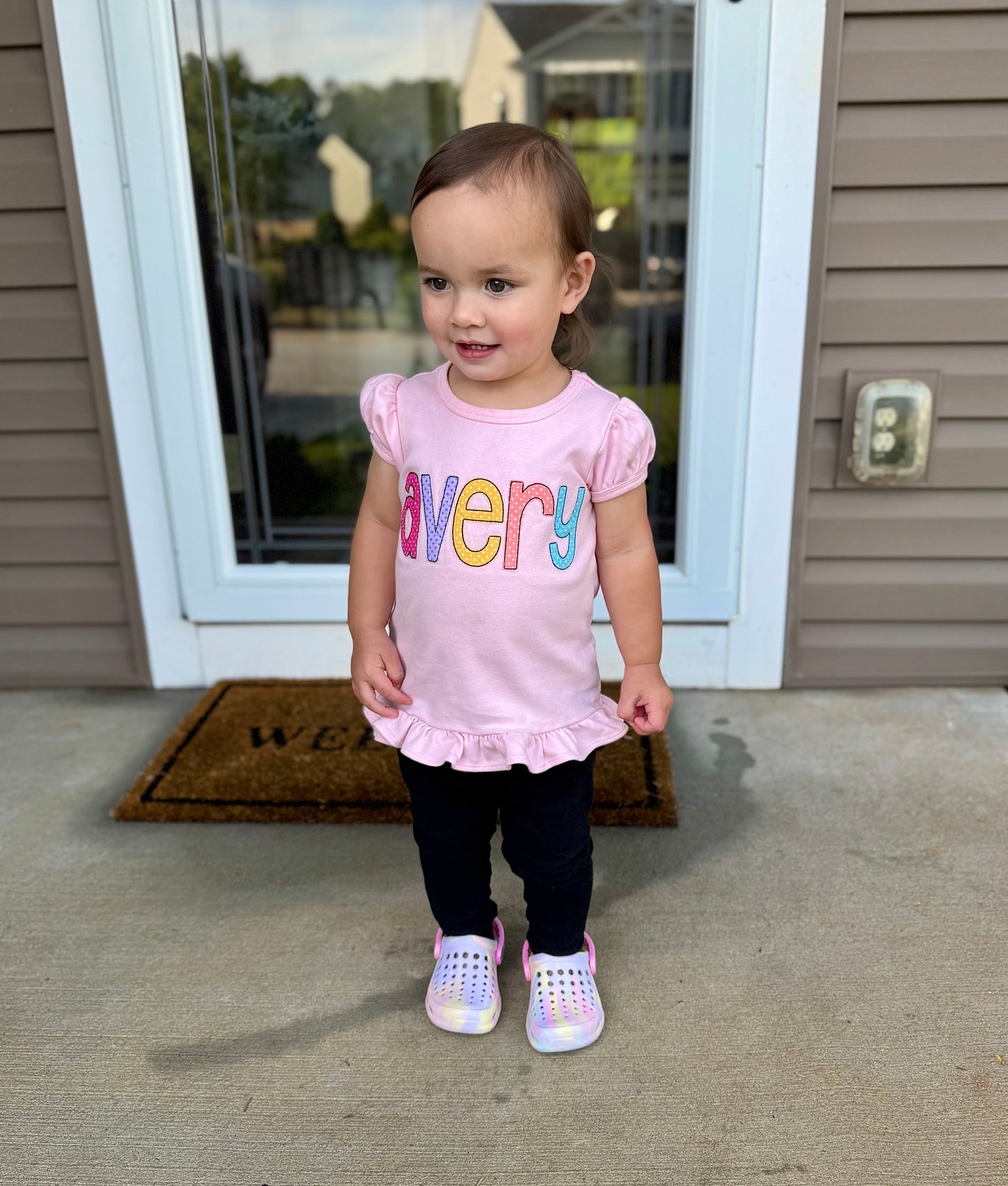 Custom Girls Applique name T-shirts