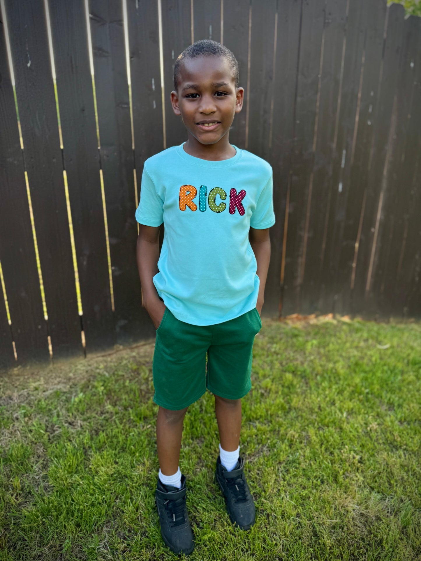 Custom Boys Applique Name T-shirt