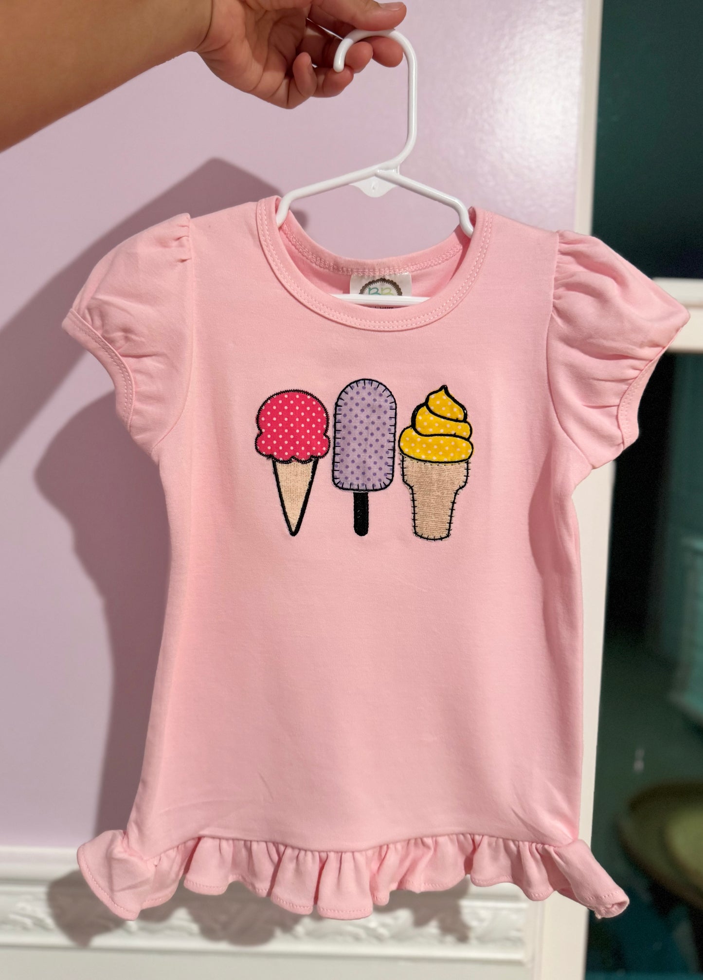 Ice cream Trio Embroidered Short Sleeves