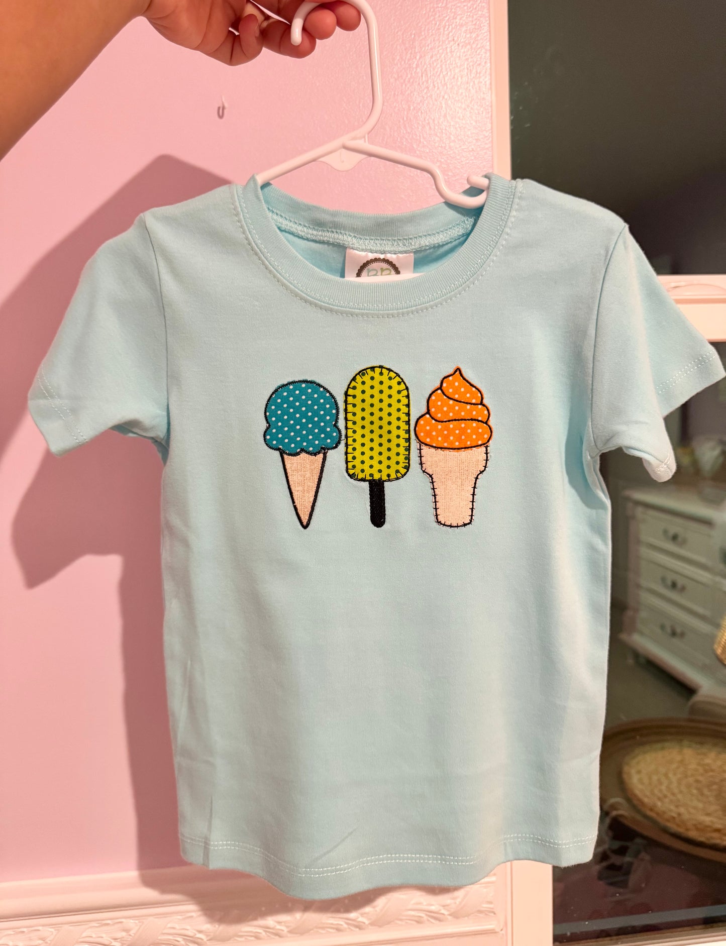 Ice cream Trio Embroidered Short Sleeves