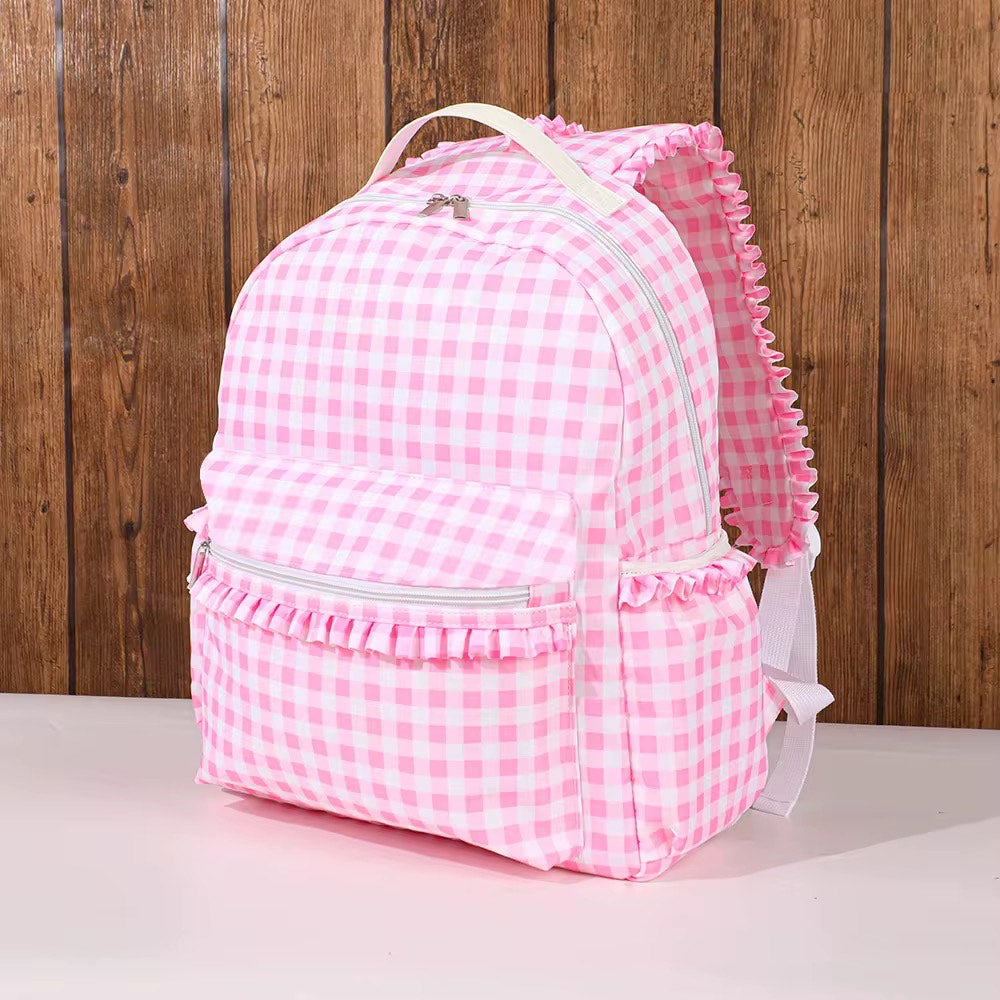 Gingham Backpack Lunchbox Set