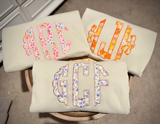 Custom Monogrammed Sweatshirt