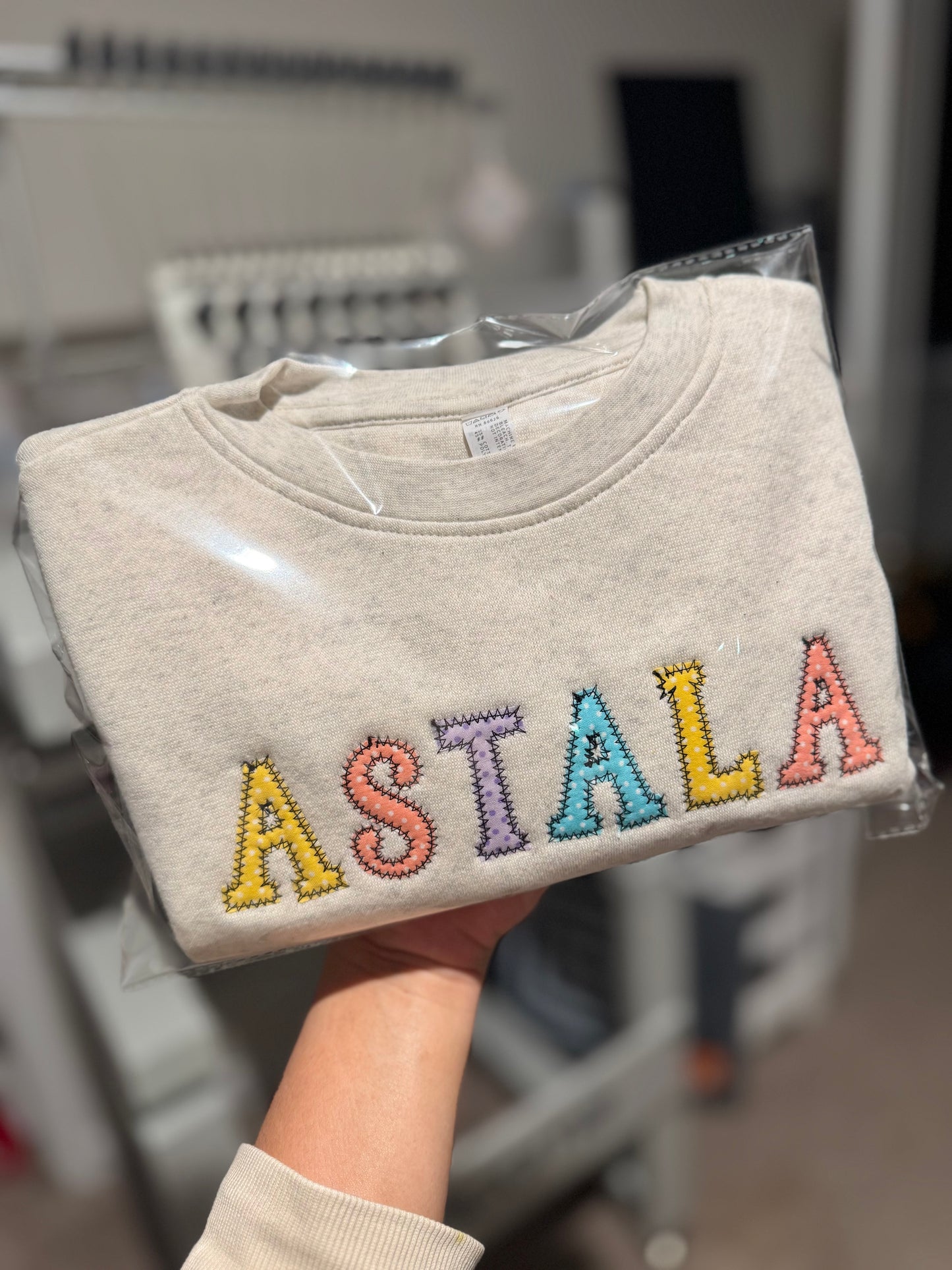 Custom Applique Names Sweatshirt