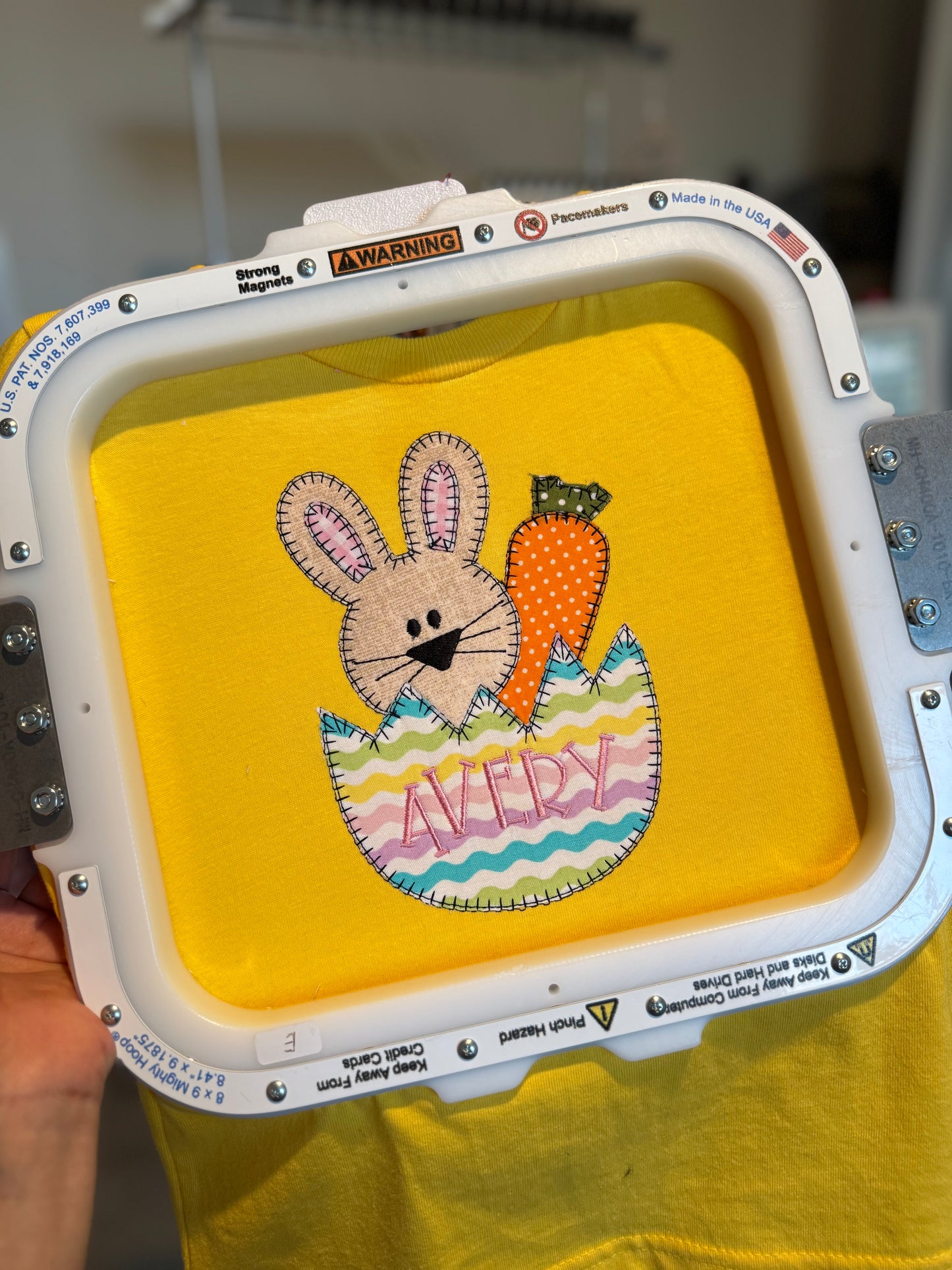 Easter Bunny Name Applique T-shirt