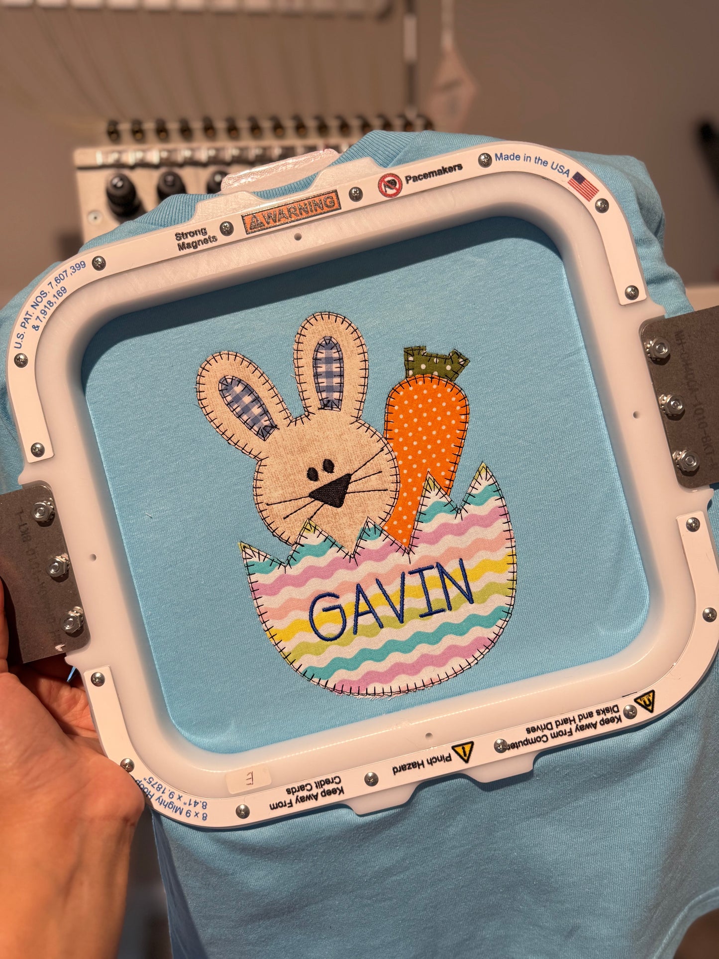 Easter Bunny Name Applique T-shirt