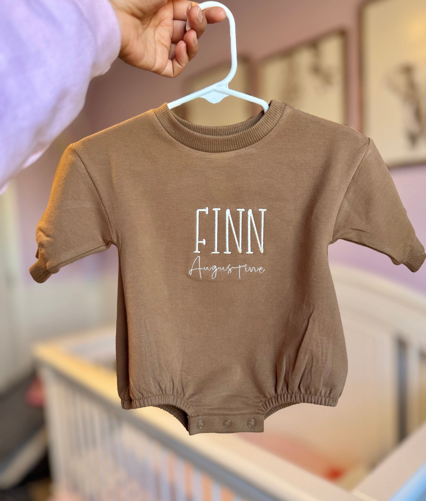 Custom Embroidered Name Bubble Romper