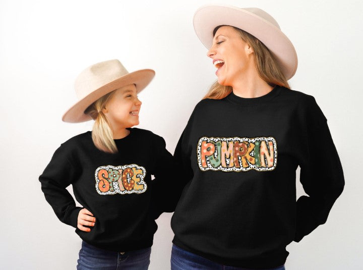 Mama and Me Matching Pumpkin Spice Sweatshirt