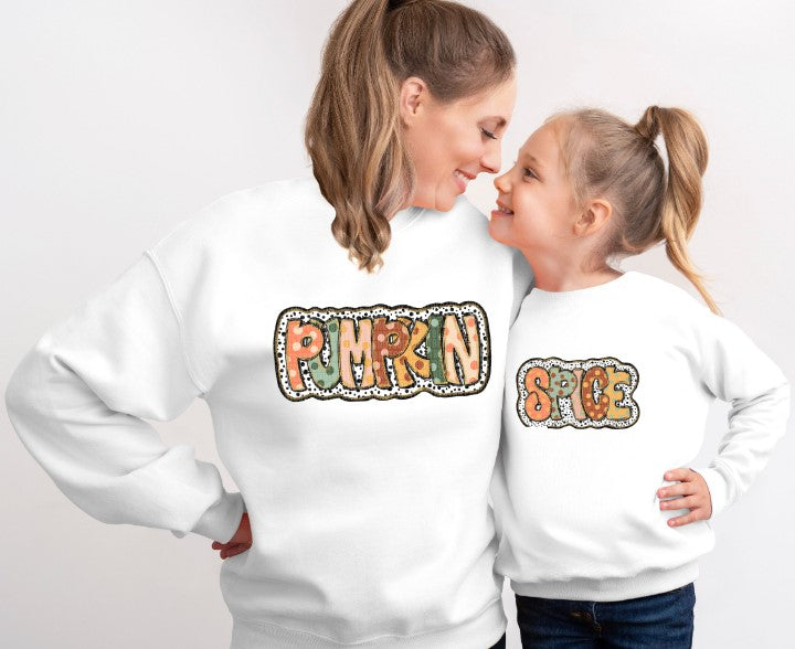 Mama and Me Matching Pumpkin Spice Sweatshirt