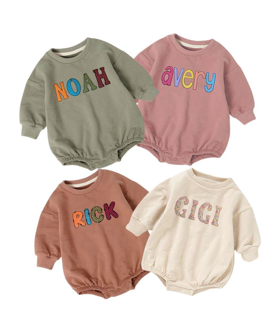 Custom Applique Name Romper