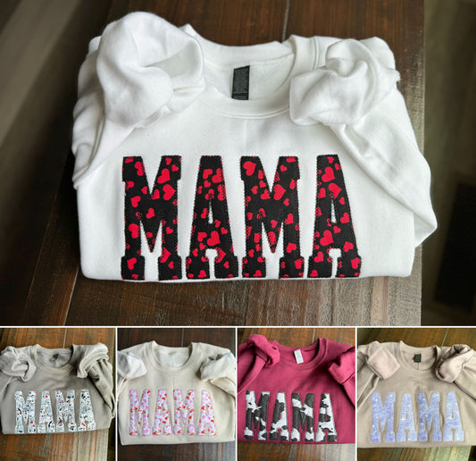 Embroidered MAMA applique