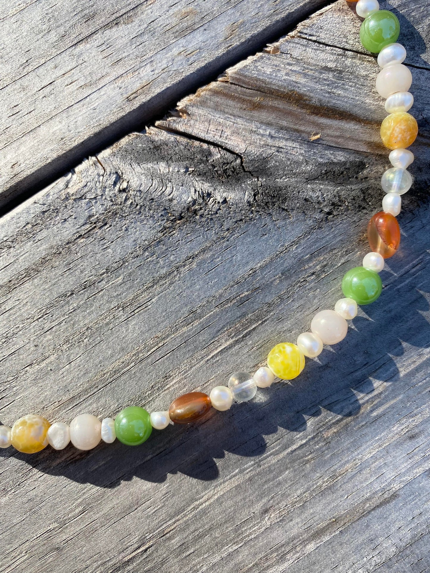 Earthy Gemstones with Freshwater Pearls